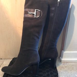 Suede Gucci boots